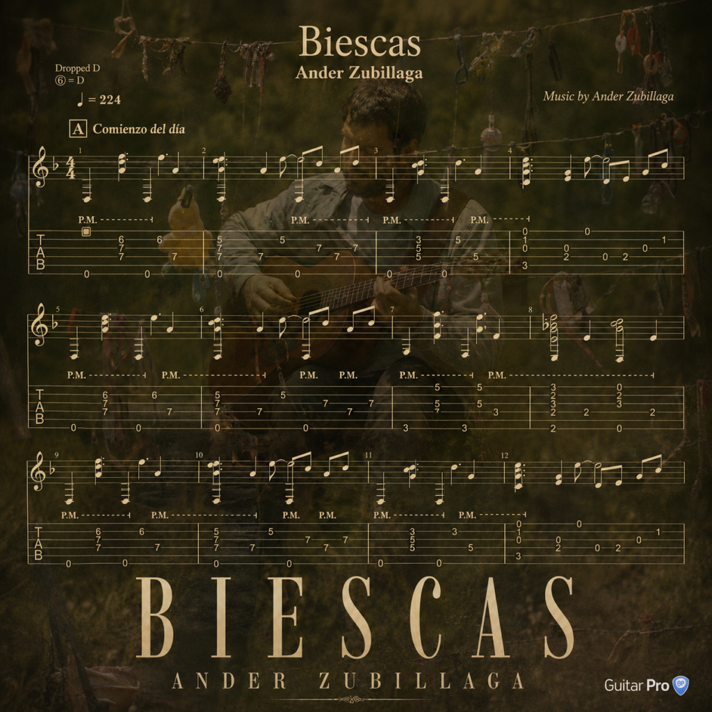 Primera página de la tablatura de Biescas